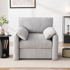 Howjoe Accent Chair for Living Room, Oversized Reading Armchair, LightGray - Image 3