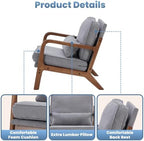 DUMOS Mid Century Modern Accent Chair, 16'' Seat Height Cozy Lounge Chair - Image 5