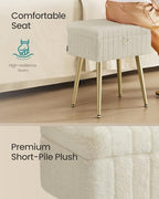 SONGMICS Vanity Stool Chair with Storage, Metal Legs, Max. Load 440 lb - Image 4