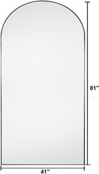 Floor Mirror, Oversized Full Length Mirror, Arched Mirror, Large Standing Mirror - Image 2
