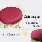 Vanity Chair, Small Velvet Vanity Stool & Ottoman Bench for Bathroom, Dorm - Image 4