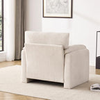 Howjoe Accent Chair for Living Room, Oversized Reading Armchair, Beige - Image 6