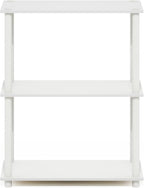 Furinno Turn-N-Tube Storage Shelves, 3-Tier Book Shelf, Corner Shelf, Toolless - Image 6