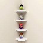 WELLAND 7-Inch Floating Corner Shelves Set of 2, Wall Mounted Storage Shelf - Image 4
