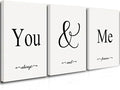 GUBIYU Black & White Bedroom You And Me Canvas Poster by GUBIYU