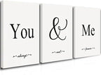 GUBIYU Black & White Bedroom You And Me Canvas Poster by GUBIYU