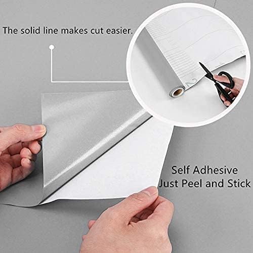 practicalWs Gray Self-Adhesive Wallpaper Removable Film Stick Paper Easy to - Image 7
