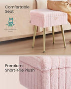 SONGMICS Vanity Stool Chair with Storage, Metal Legs, Max. Load 440 lb - Image 4