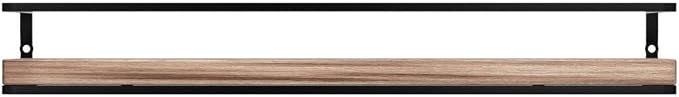 Meangood Floating Shelves Wall Mounted Set of 2, Rustic Wood Wall Storage - Image 5