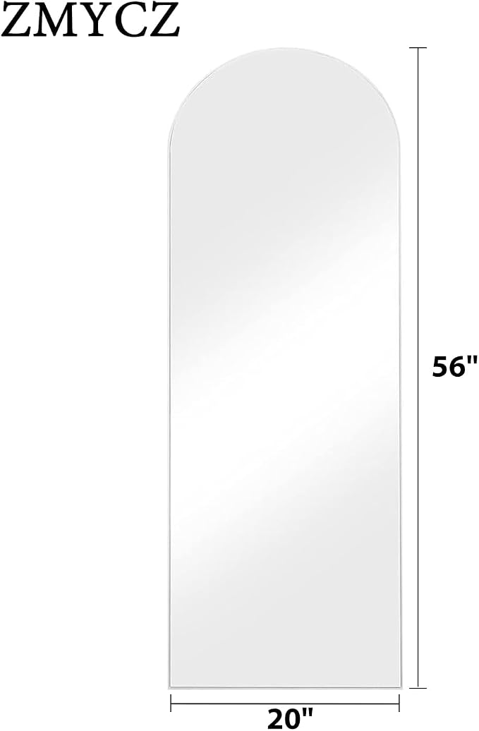 Arched Floor Mirror, Standing Mirror Hanging or Leaning, Body Mirrors - Image 4