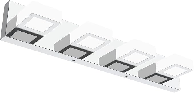 Ralbay Dimmable Bathroom Lights Modern 4 Lights Vanity Lights Fixtures Acrylic by RalbayLighting