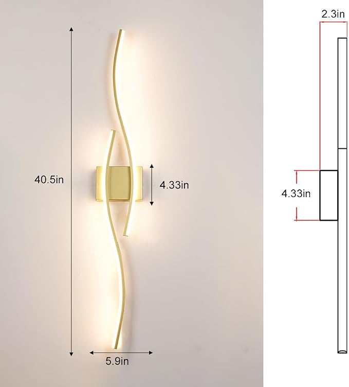 Modern Wall Sconces Set of 2, Dimmable LED - Image 4