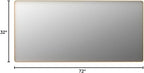 LOAAO 72”X32” Gold Bathroom Mirror, Rounded Rectangle Gold Frame Mirror - Image 9