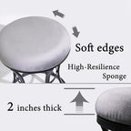 Vanity Chair, Small Velvet Vanity Stool & Ottoman Bench for Bathroom, Dorm - Image 5