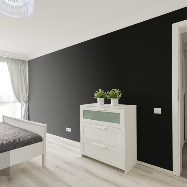 Yancorp Matte Black Contact Paper Peel and Stick Wallpaper Solid Black - Image 4