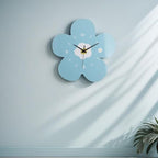 12 Inch Blue Flower Wall Clock Petal Design Wall Clock Silent Non Ticking Clock - Image 6