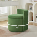 Large Velvet Vanity Chair, 360° Swivel Makeup Chair with Storage, Green by WUTUTUEE