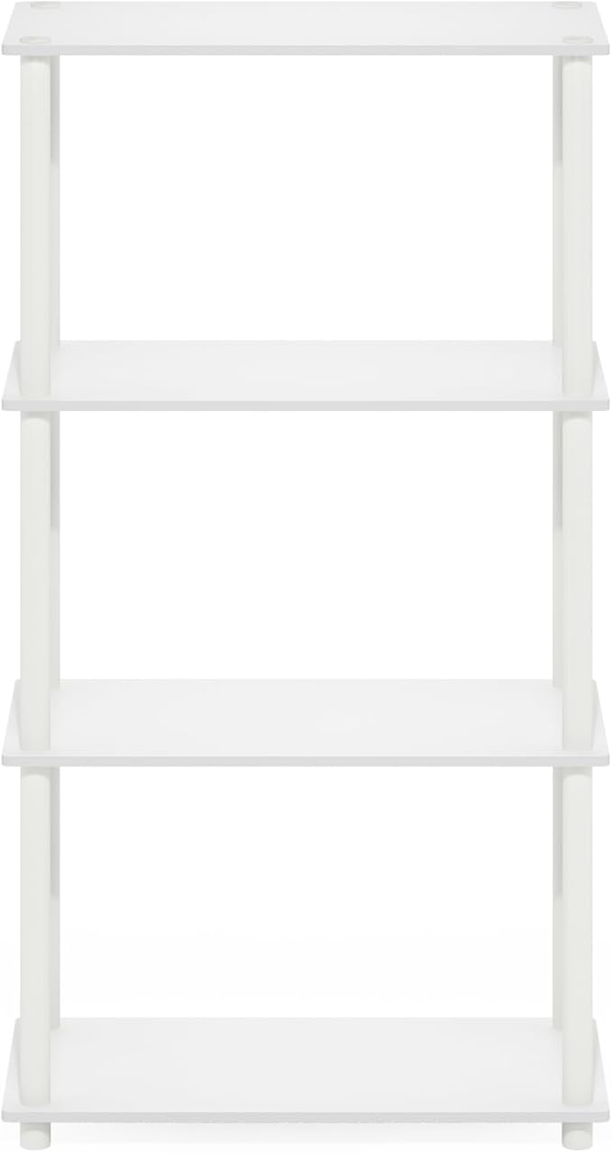 Furinno Turn-N-Tube Storage Shelves, 4-Tier Toolless Book Shelf, Corner Shelf - Image 8