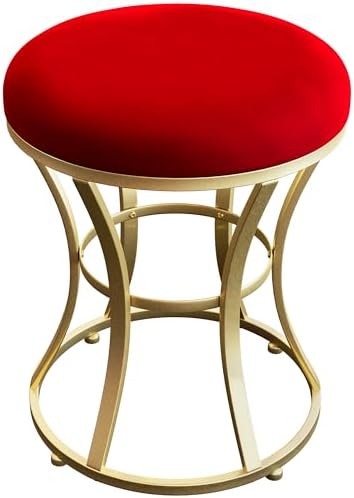 Vanity Chair, Small Velvet Vanity Stool & Ottoman Bench for Bathroom, Dorm by ELLENSAMQI