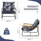 MAXYOYO Modern Accent Chair, Comfy Living Room Chair with Metal Frame - Image 2