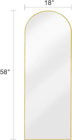 DMWOODFL 58"x18" Arched Full Length Mirror - Image 2