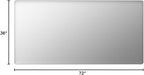 LOAAO 72X36 Inch Brushed Nickel Bathroom Mirror, Rounded Rectangle Silver Metal - Image 9