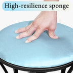 Vanity Chair, Small Velvet Vanity Stool & Ottoman Bench for Bathroom, Dorm - Image 5