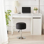 Adjustable Vanity Stool with Storage Swivel Vanity Chair Makeup Stool Black - Image 4