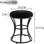 Vanity Chair, Small Velvet Vanity Stool & Ottoman Bench for Bathroom, Dorm - Image 3