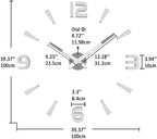 VANGOLD Large 3D Wall Clock DIY Wall Decoration Clock - Image 3