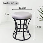 Vanity Chair, Small Velvet Vanity Stool & Ottoman Bench for Bathroom, Dorm - Image 3