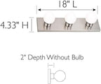 Design House 519280 Contemporary 3-Light Indoor Vanity Light Dimmable - Image 2