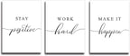 Framed Canvas Wall Art Positive Quote, Office Art, Motivational Artwork Set of - Image 8
