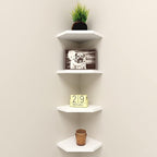 WELLAND 7-Inch Floating Corner Shelves Set of 2, Wall Mounted Storage Shelf - Image 5