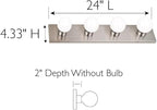 Design House 519298 Contemporary 4-Light Indoor Vanity Light Dimmable - Image 2