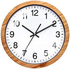 NUOVO 10 Inch Wooden Round Wall Clock Silent & Non-Ticking Retro Wall Clock - Image 2