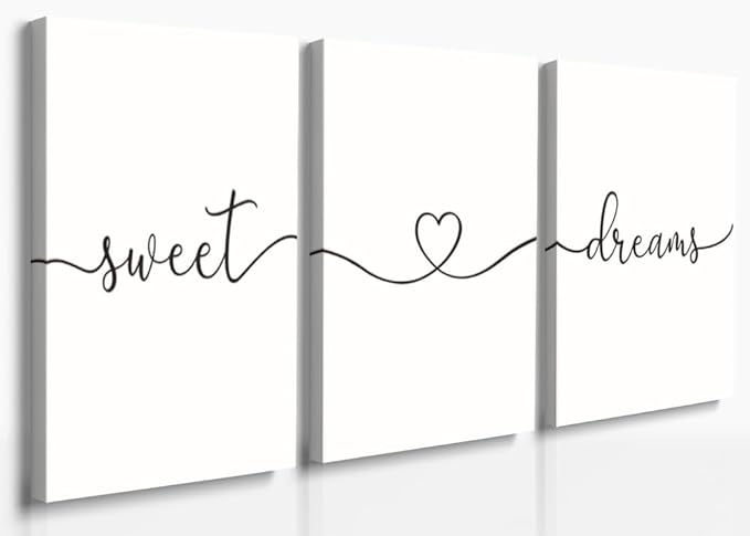 GUBIYU Sweet Dreams Wall Art for Bedrooms by GUBIYU