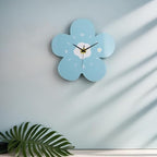 12 Inch Blue Flower Wall Clock Petal Design Wall Clock Silent Non Ticking Clock - Image 4