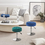 Gitrah Teal Vanity Stool Chair Swivel Adjustable Comfortable Makeup Stool - Image 2