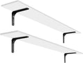 DINZI LVJ Long Wall Shelves, 55.1Inch Wall Mounted Shelves Set of 2, Extra by DINZILVJ