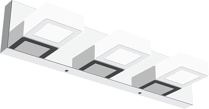 Ralbay Dimmable LED Vanity Light Modern 3 Light Acrylic Stainless Steel by RalbayLighting