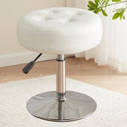 Gitrah White Vanity Stool Chair Swivel Adjustable Comfortable Makeup Stool - Image 6