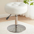 Gitrah White Vanity Stool Chair Swivel Adjustable Comfortable Makeup Stool by Gitrah