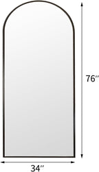 Rowjut Floor Full Length Mirror, Arched Mirrors Full Length 76"x34" - Image 3