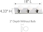 Design House 500850 3-Light Vanity Strip Light Contemporary Dimmable - Image 3