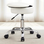 Adjustable Vanity Stool Storage Swivel Rolling Vanity Chair with Wheels - Image 2