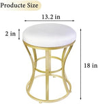 Vanity Chair, Small Velvet Vanity Stool & Ottoman Bench for Bathroom, Dorm - Image 3