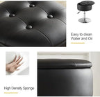 Gitrah Black Vanity Stool Chair with Storage Swivel Adjustable Makeup Stool - Image 7
