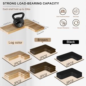 Floating Corner Shelves, Wall Shelf Set of 3, Shelves - Image 8