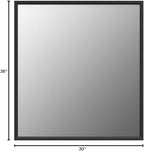 LOAAO 30"X36" Black Rectangle Bathroom Mirror Wall, Matte Black Aluminum Alloy - Image 6